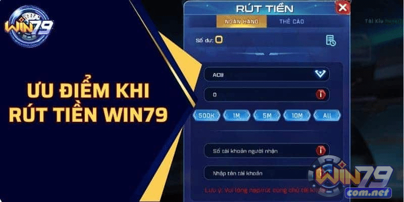 Hỗ trợ nhanh rút tiền cả trên máy tính và di động cho win79